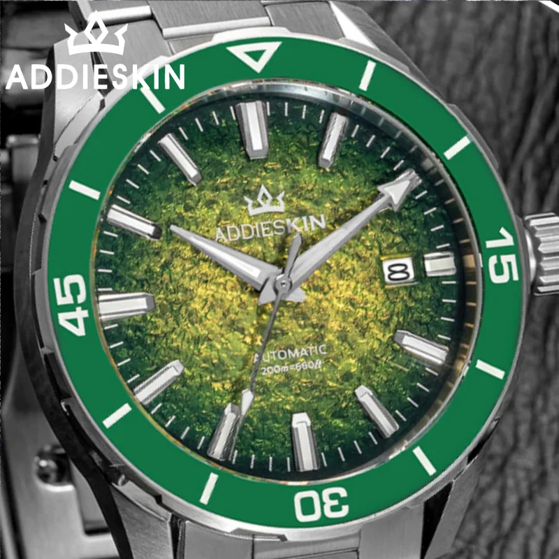 

Мужские часы AddiesKin Japan 9015, водонепроницаемые на 20 бар, K005 BGW9, с суперлюминесцентным сапфировым стеклом, роскошные автоматические механические часы