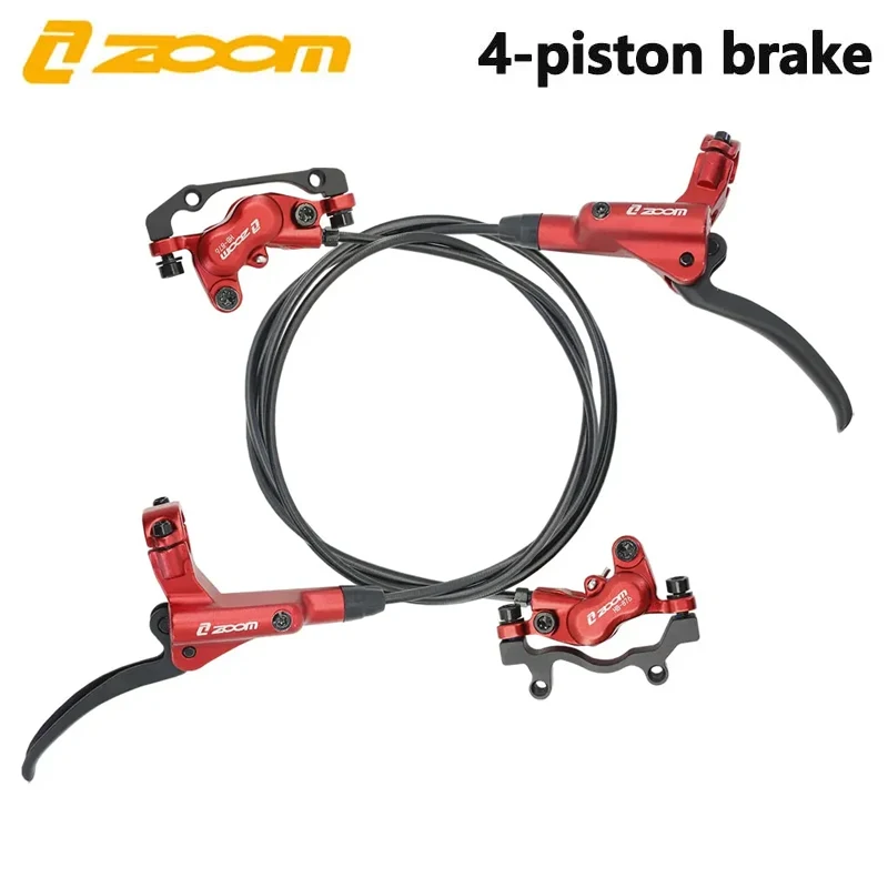 ZOOM HB - 876 4 - مجموعة فرامل قرصية هيدروليكية مكبس لـ MTB: فرامل أمامية مع خيارات طول 800 مم أو 1400 مم #1