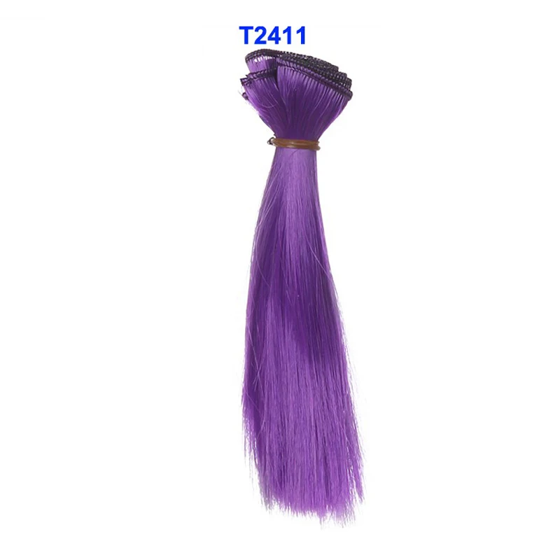 1 stücke Haar Refires Bjd Haar 15cm * 100CM Blau Grün Lila Farbe Kurze Gerade Perücke Haar für 1/3 1/4 BJD Diy