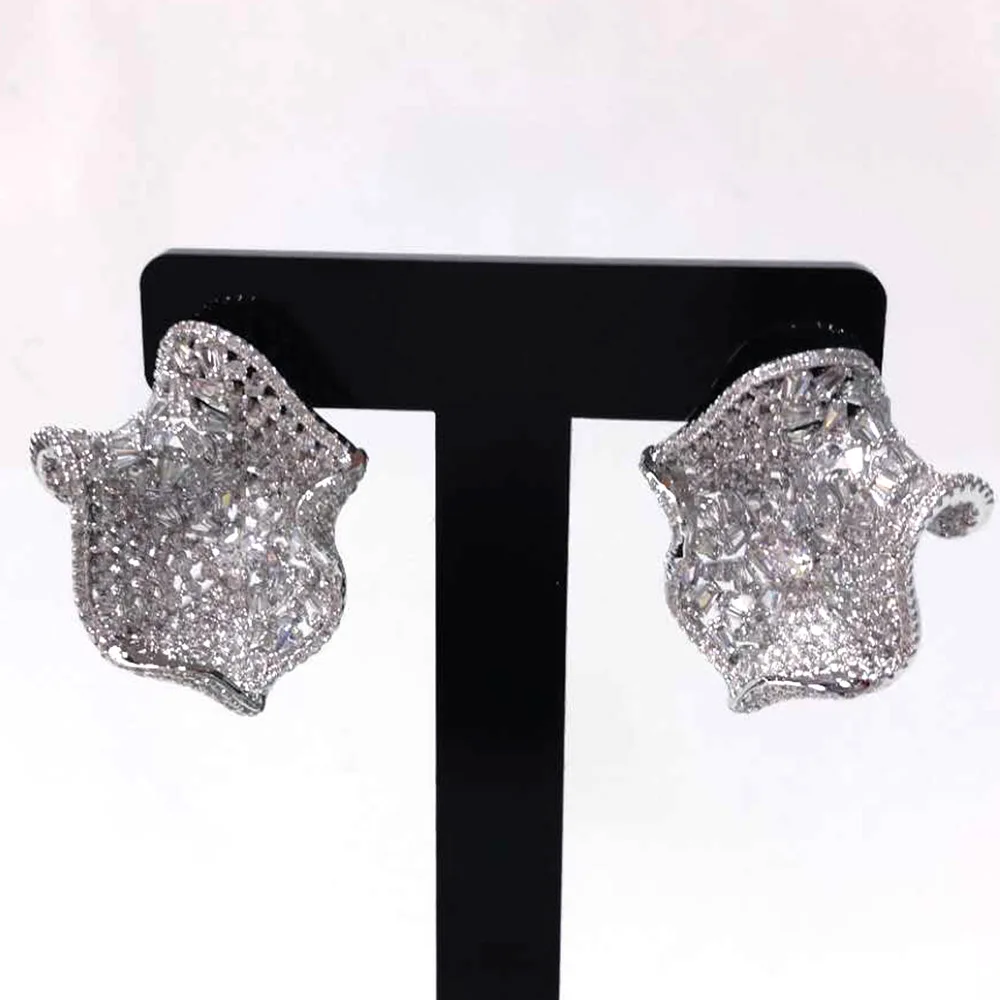 

Missvikki Personality Trendy Holiday Flower Earrings For Women Bridal Wedding Party Earrings Jewelry Luxury Bowknot High Quality