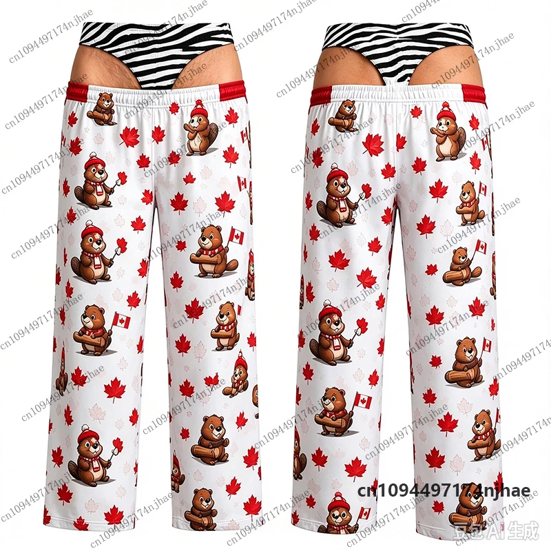 2026 Christmas Funny Butt Prank Pattern Cartoon Animal 3D Print Pajama Trouser For Men Women Casual Kids/Adult Long Pants