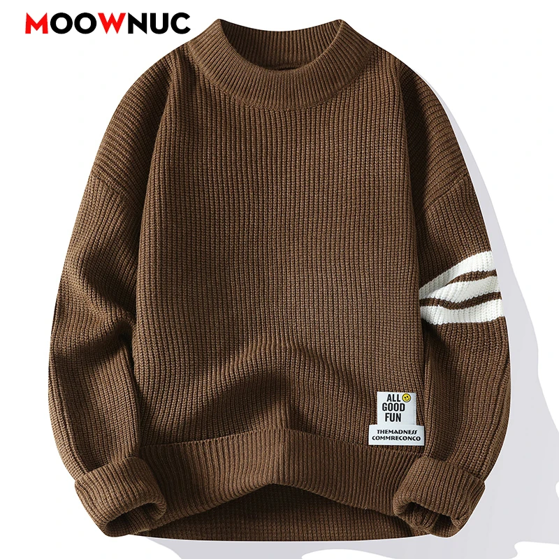 

Пуловеры, свитер для мужчин, мужская одежда, модная мужская толстовка, вязаная осенняя повседневная мужская теплая однотонная весенняя мужская уличная одежда