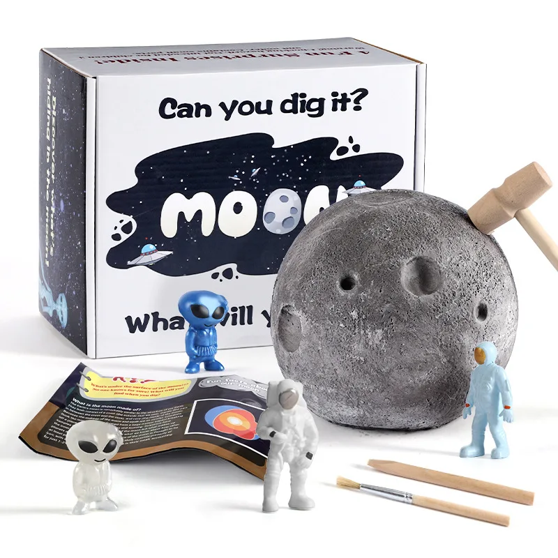 

New puzzle toys lunar astronauts outer space plastic toys extraterrestrial archaeological excavation wholesale Steam Toy