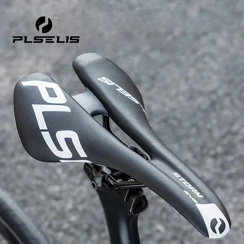 

PLSELIS Highway Mountain Bike Hollow Seat Cushion - Nylon Board, Long Nose, Fashion Racing, Breathable & Lightweight Saddle