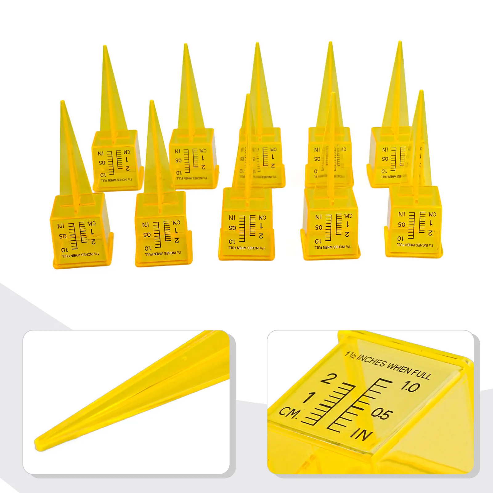For Patio For Garden Garden Water Gauge Outdoor Water Measurement Outdoor Bright Yellow Color Large Digital Print