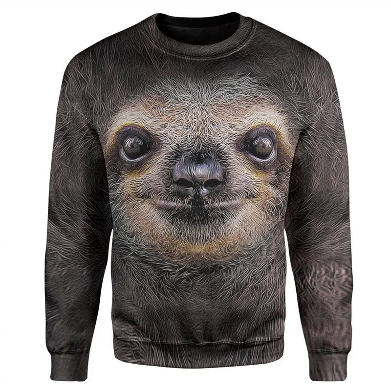 

New Autumn 3D Cute Animals Giraffe Sloth Horse Cats Printing Sweatshirts For Men Children Fashion Funny Streetwear Pullovers Top