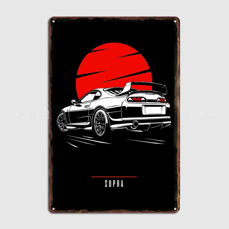 Image of Supra MK4 JDM Sportwagen-Legende Poster Metallschild Individuelles Gaming-Schlafzimmer-Dekor Heim-Wanddekoration Poster Innenraum-Wanddekoration