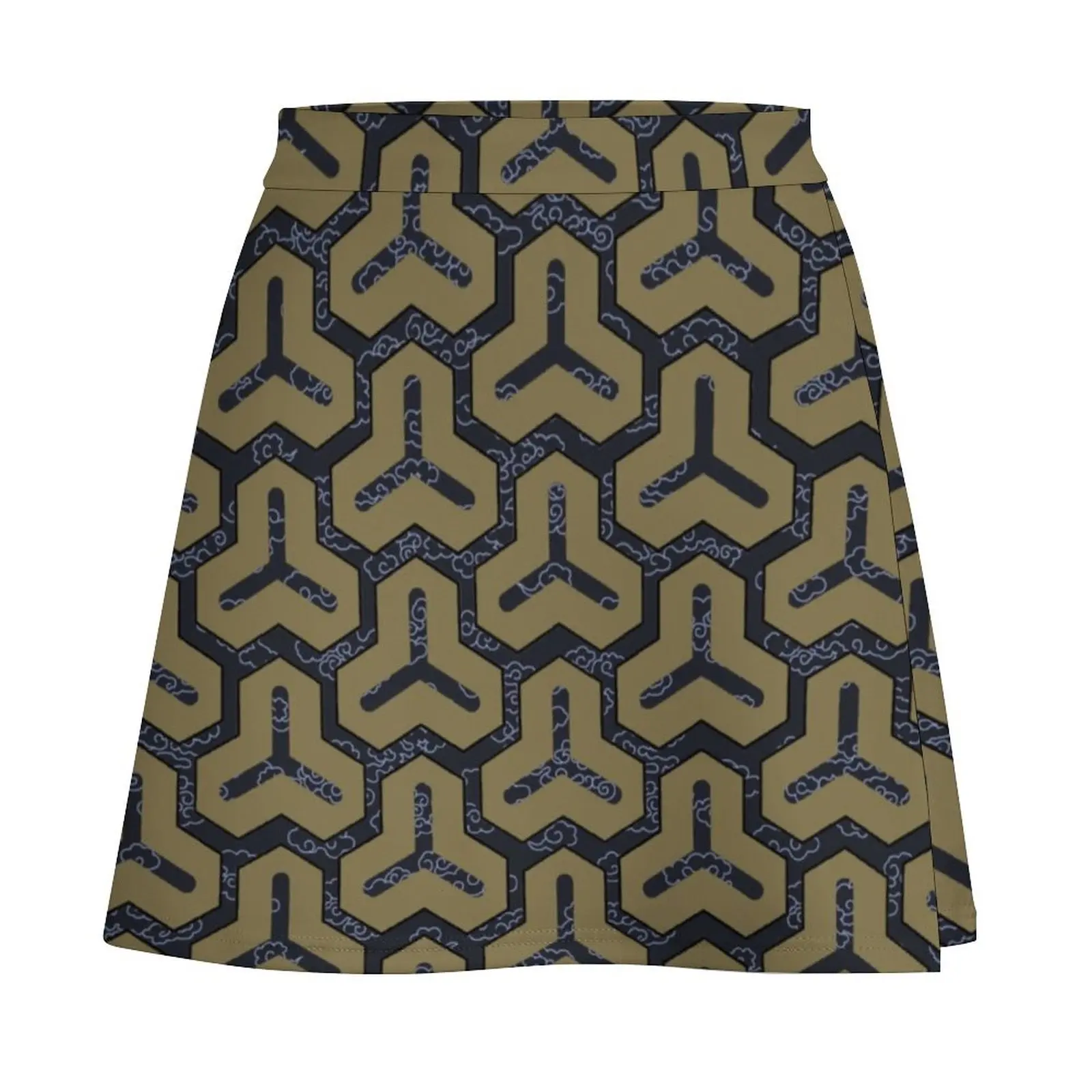 Japanese (African feel) style geometric pattern Mini Skirt korean style clothing luxury designer clothing women Mini Skirt