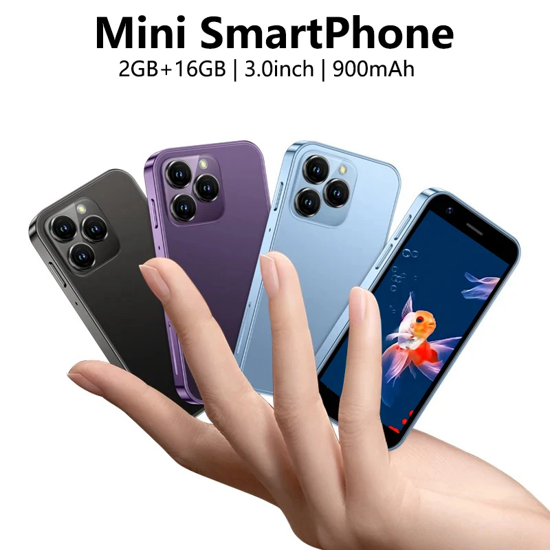 FUFFI I16 Pro Mini Smartphone Android Phone Face ID Portable 8.1 Mini Celulare 3.0 Inch HD 16GB ROM 1000mAh Battery Cellphone