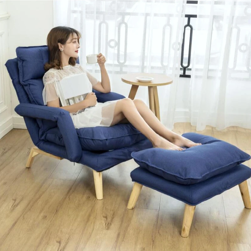 Individual Lazy Sofa Recliner Adjustable Backrest Lounge Chair Removable Washable Fabric Upholstery Floor Couch Sofa Armchair