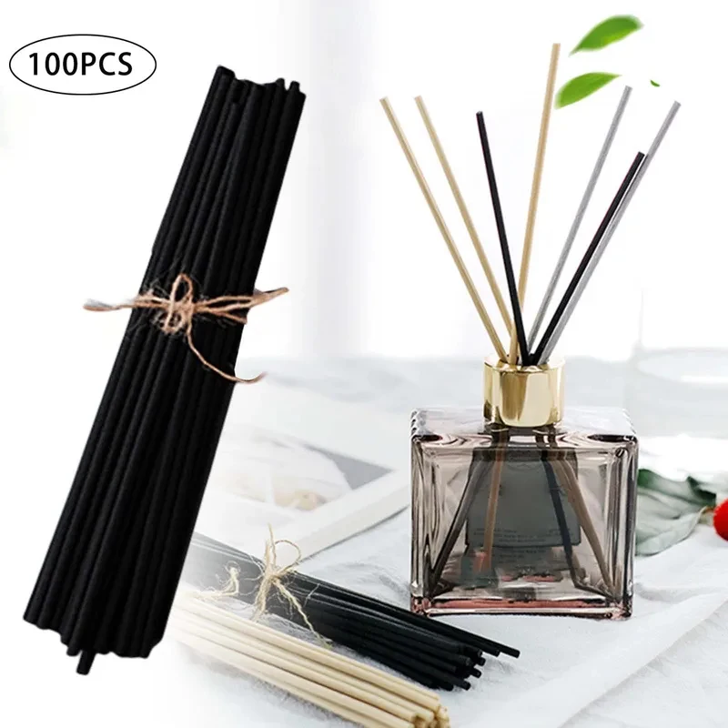100Pcs Reed Diffuser Sticks, 3mm 8 Inch Fiber Fragrance Diffuser Replacement Sticks for Home Bedroom Office Bathroom