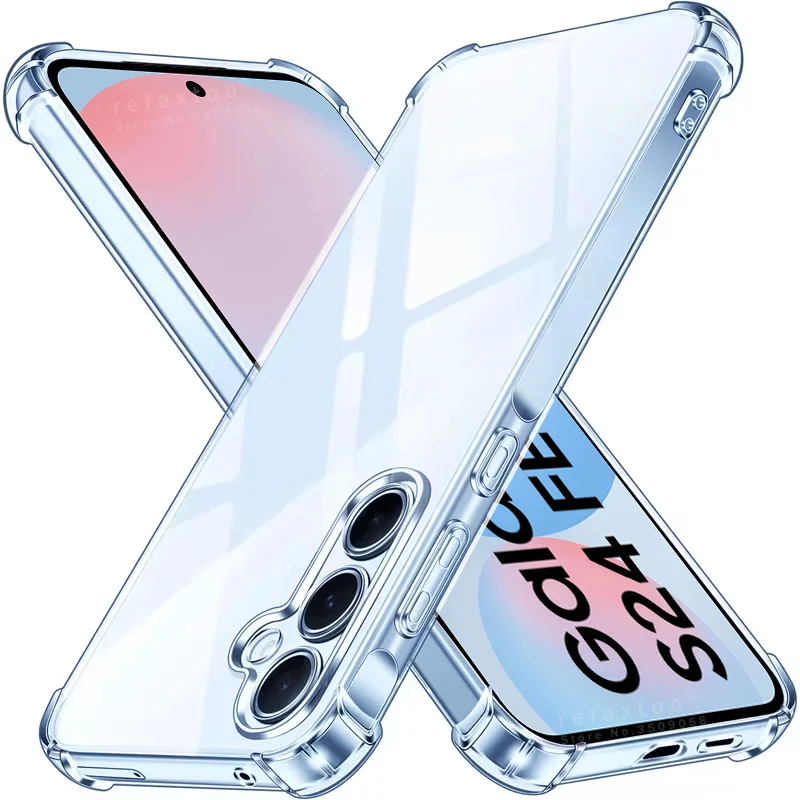 

Чехол для Samsung Galaxy S24 FE 5G, силиконовый мягкий прозрачный защитный чехол из ТПУ Samung Sumsung S24FE S 24FE 24 FE S25FE S25 FE