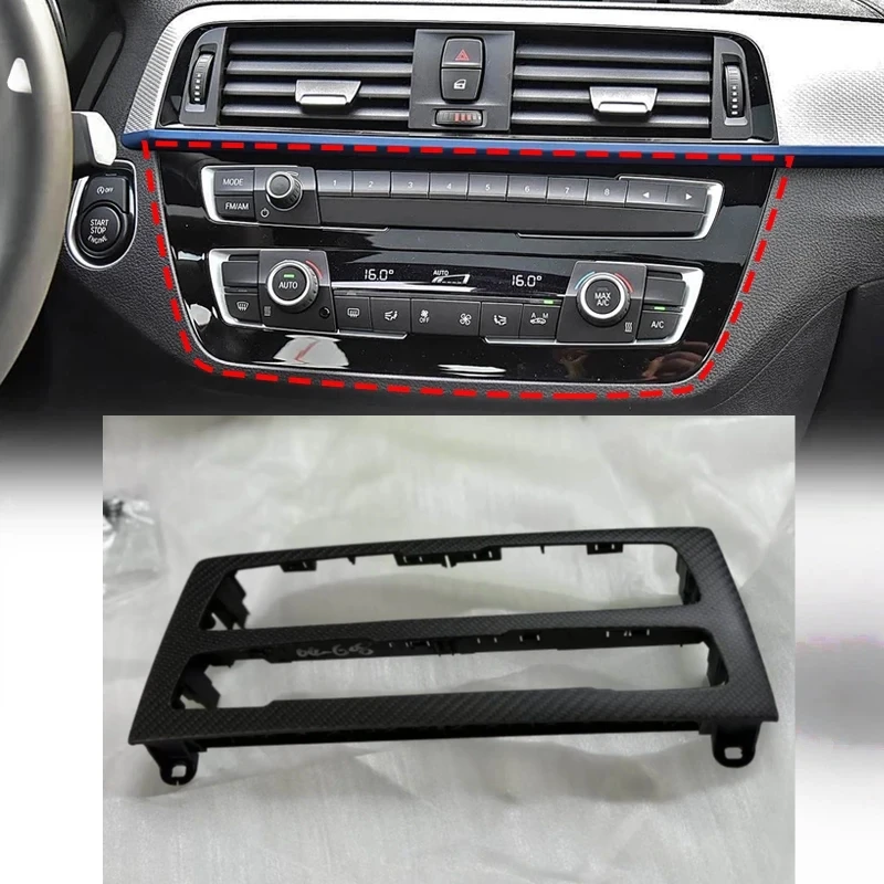 For BMW 1 Series F20 F21 2 Series F22 F23 M2 F87 17-19 2020 Real Carbon Fiber Car Central Control AC Mode Button Trim  Replace