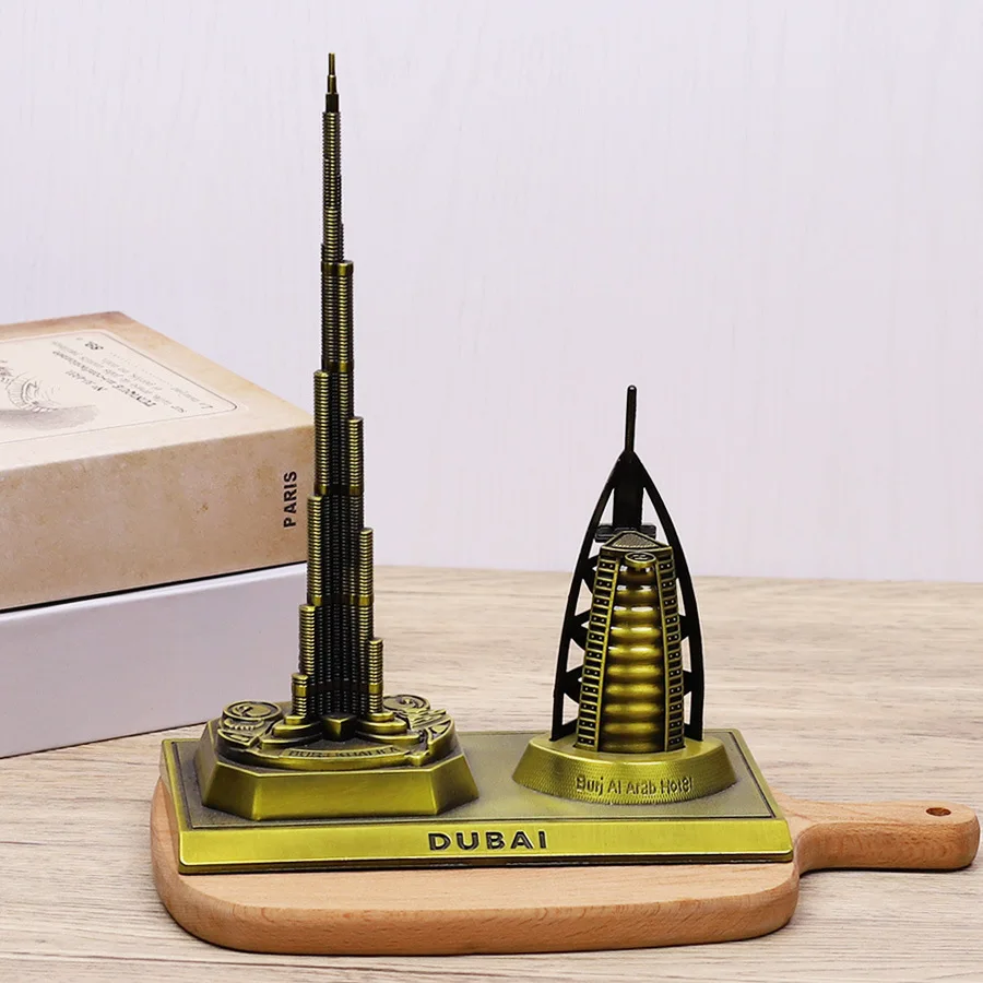 Figura Decorativa para el Hogar, Estatua del Burj Khalifa de Dubái, Adorno Arquitectónico, Recuerdo Turístico Árabe de Dubái