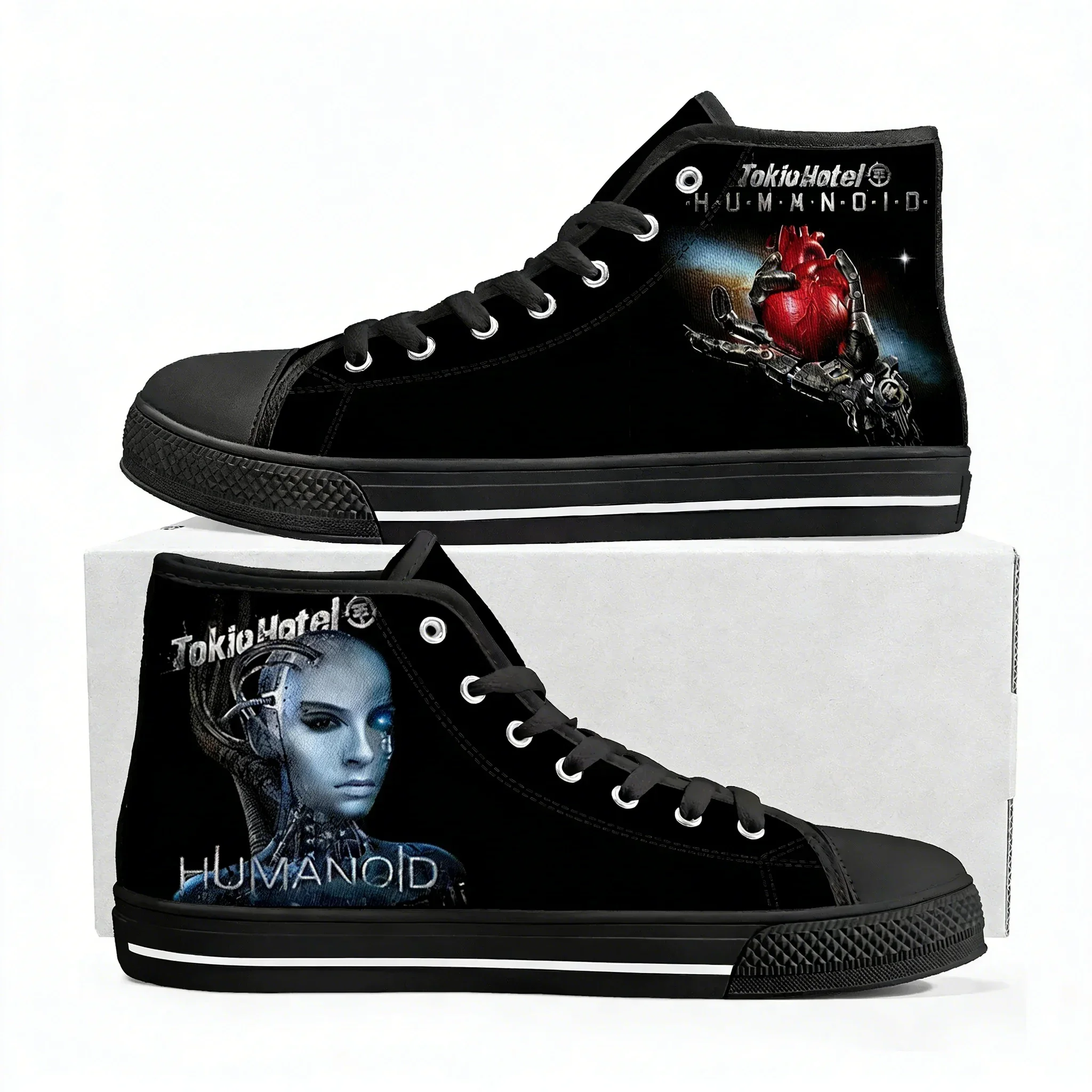 Немецкая рок-группа Tokio Hotel, высокие кроссовки для мужчин, женщин и подростков, высококачественные кроссовки, повседневные кеды из канваса, обувь для пар, индивидуальный дизайн.
