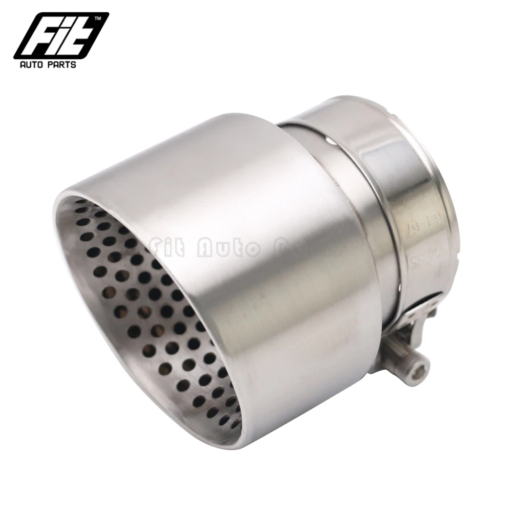 

304 Stainless Steel Car Muffler System exhaust tail throat horn outlet hole 67mm inlet 89mm outlet Car Accessories