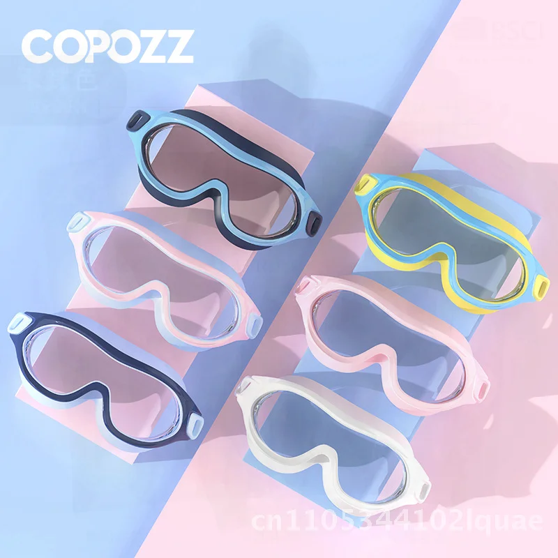 Очки для плавания COPOZZ для близорукости, унисекс, HD, противотуманные водонепроницаемые очки для дайвинга с большой оправой и удобной посадкой для мужчин и женщин