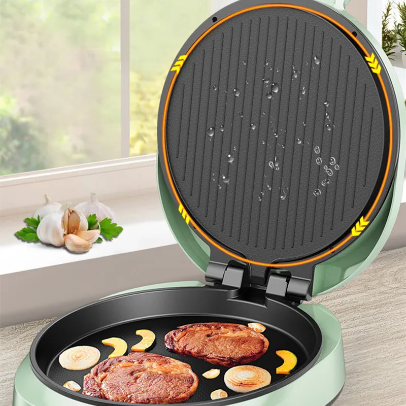 Commercial Household Kitchen Appliances Double-sided Heating Pizza Electric Baking Pan Pancake Machine  Maker