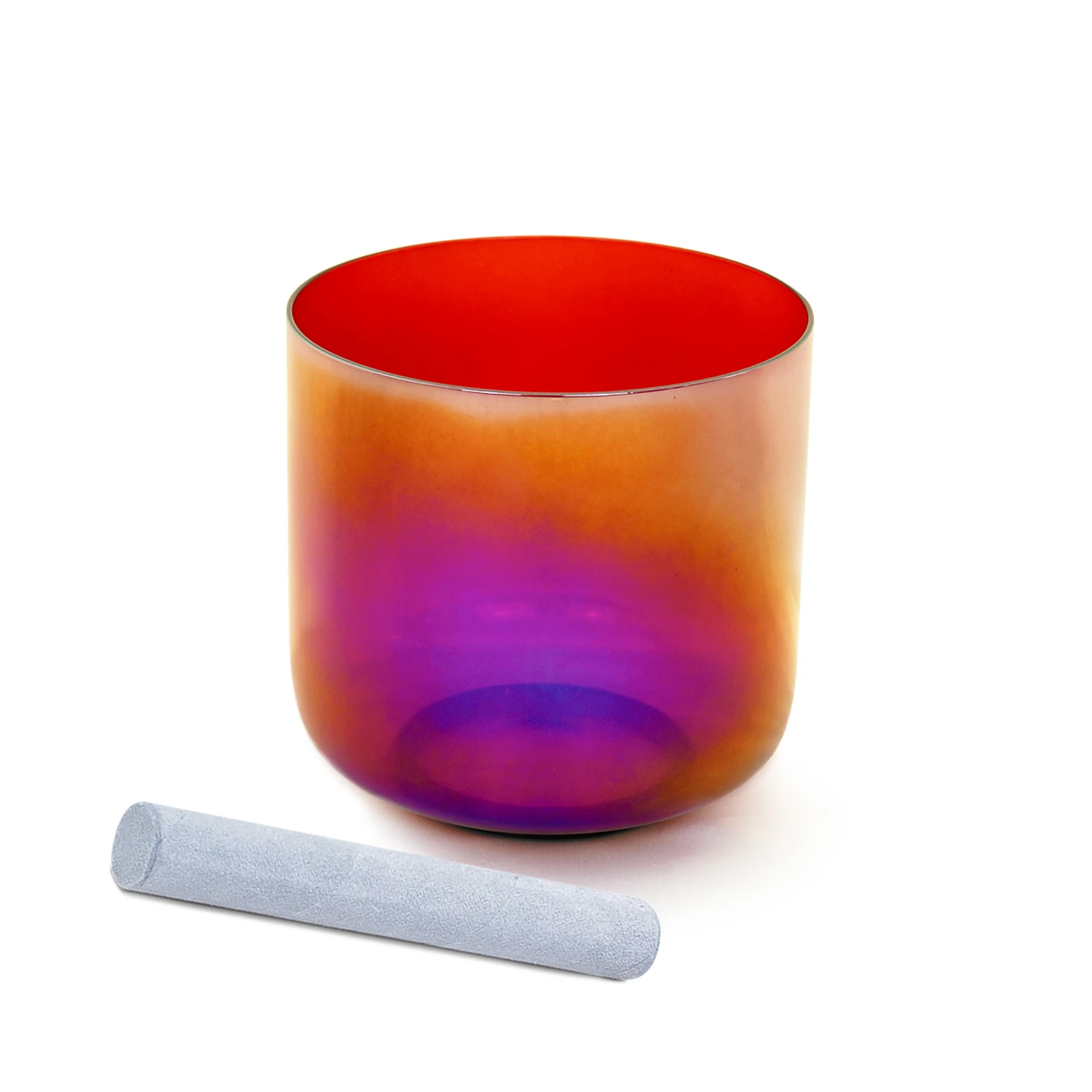 Hye-eun 6 inch parelwit helder kosmisch licht kwartskristal klankschaal voor meditatie en geluidsgenezing met Suedce Stick