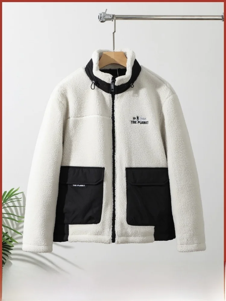 

Men's Winter Casual Fce Lined Du down Jaet Stand Collar Anti-Cold Thiened Polyester Fiber Regular Fit Zipper Closure