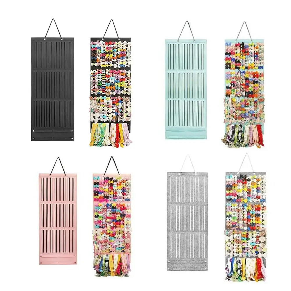

Large Capacity Hair Accessory Storage Bag Felt Space Saving Headband Holder Wall-mounted Hair Bows Organizer