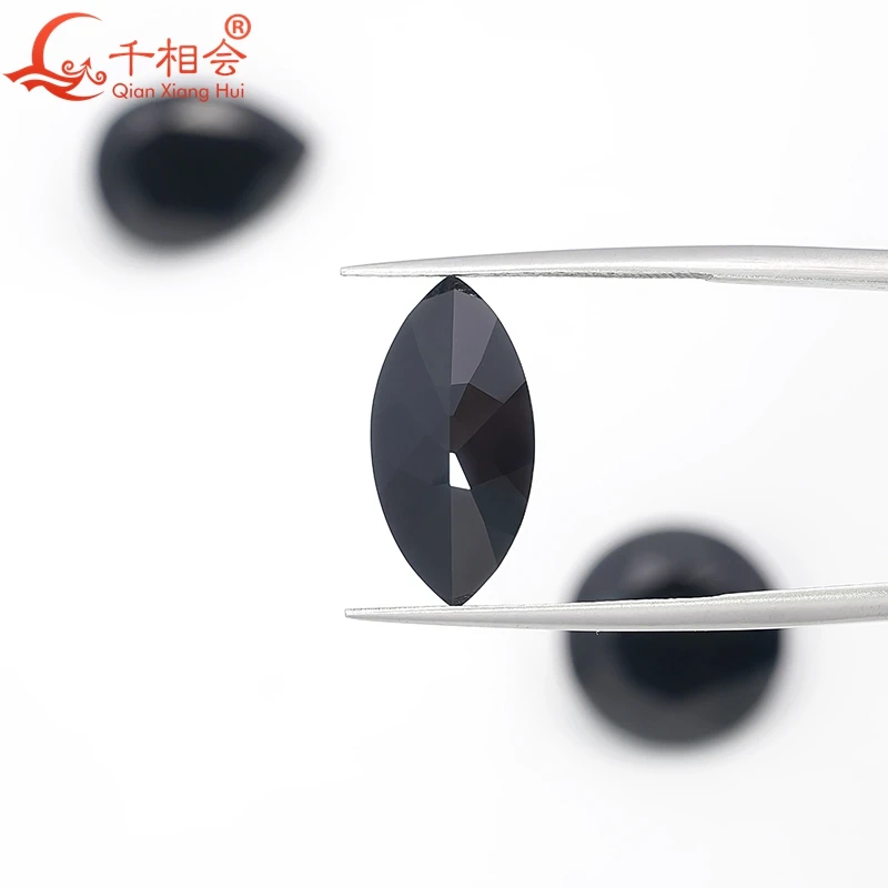 

Натуральный черный шпинель 3.69 карата, огранка «маркиз», необработанный драгоценный камень, бриллиантовая огранка, сертификат GRC, для украшений и подарков