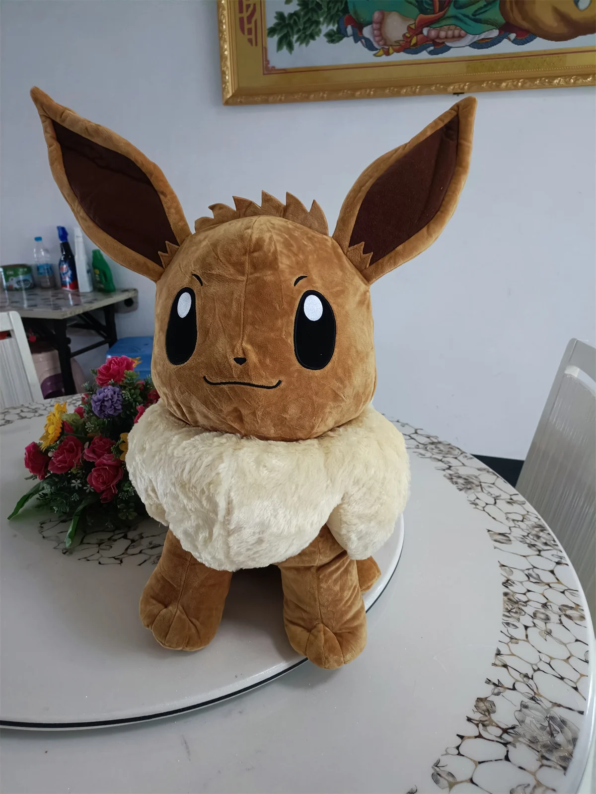 

Original New Pokemon Sit Eevee 50CM Large Plush toys dolls Children's birthday Presents