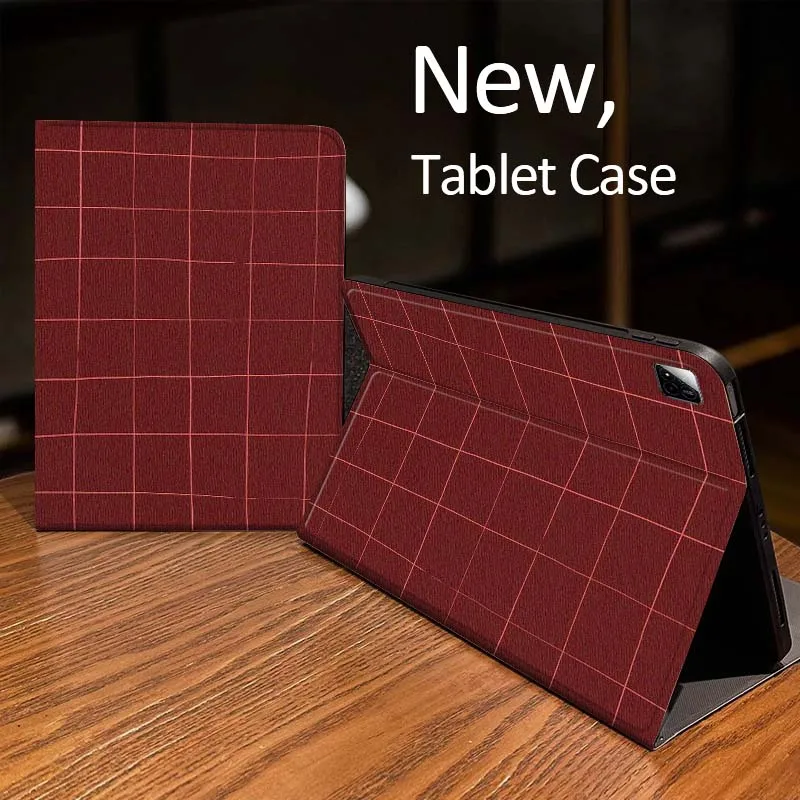 

Red White Plaid Strawberry Case For Xiaomi Mi Redmi Pad 2 4 5 7S 6S 6 7 8 Plus SE Pro K 2025 inch 8.7 11 Tablet