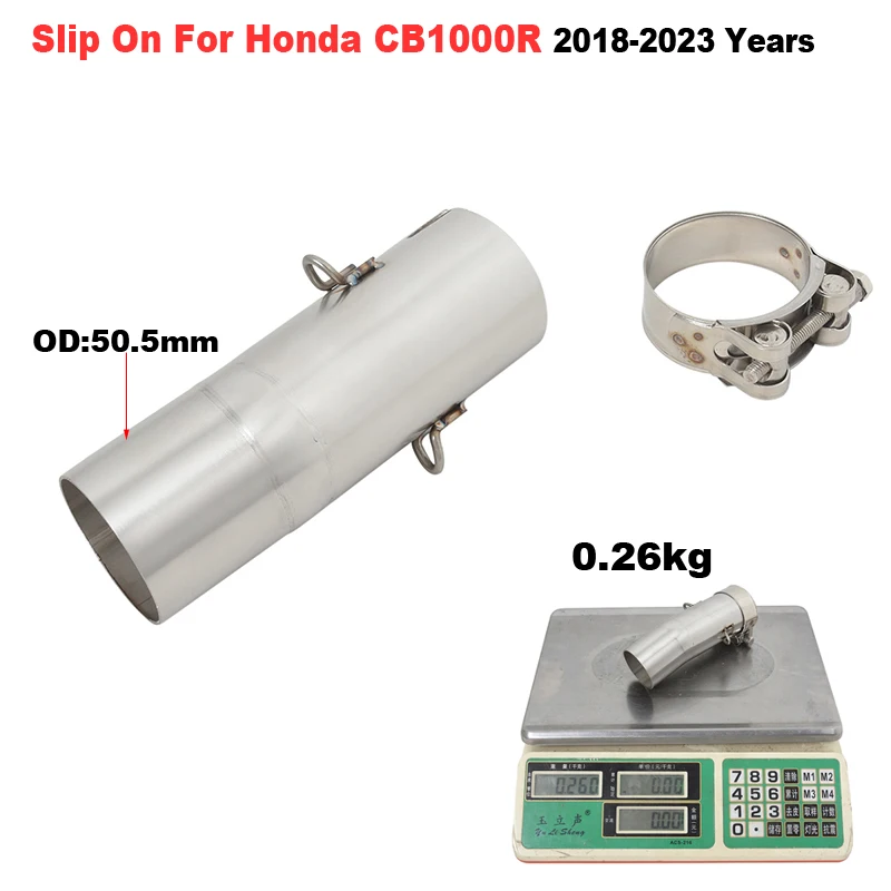 

Slip On For Honda CB1000R CB 1000R 2018 - 2022 CB 1000 R Escape Moto Motorcycle Exhaust Muffler Middle Link Pipe Connecting 51MM