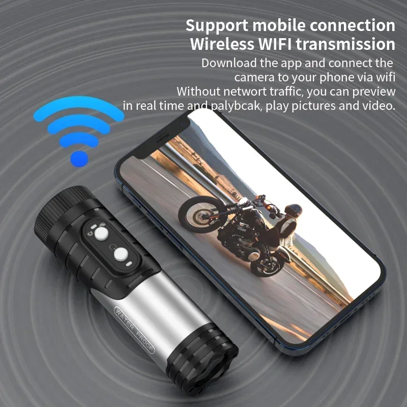 Imagem -06 - Waterproof Bike Motorcycle Helmet Câmera 4k Action Câmera Anti Shake Sport dv Wireless Wifi Video Recorder Dash Cam para Carro Novo