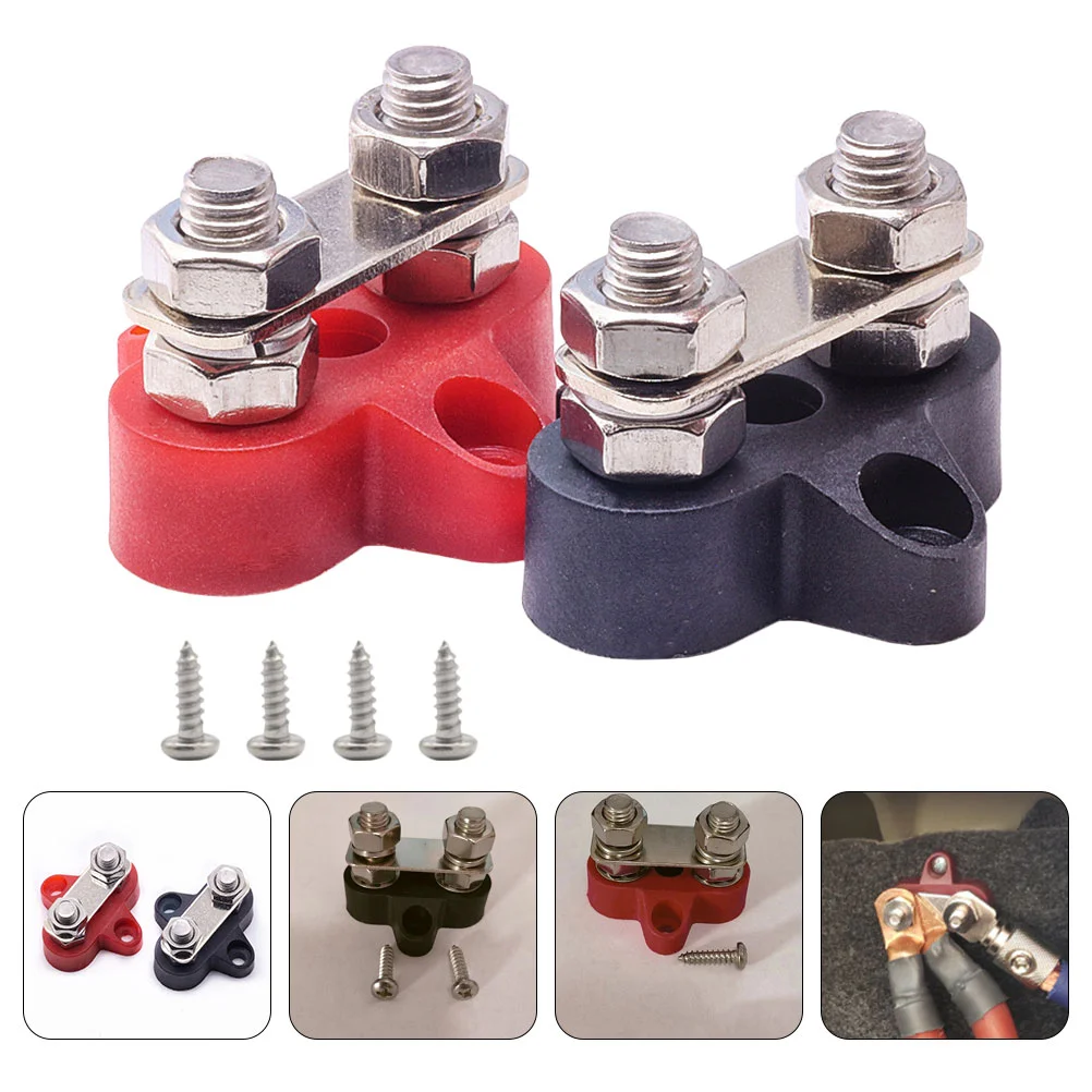 2 Pcs Modified Connecting Rod Bus Bar Car Terminal Block for Terminals Boating Studs Refit Distribution Marine