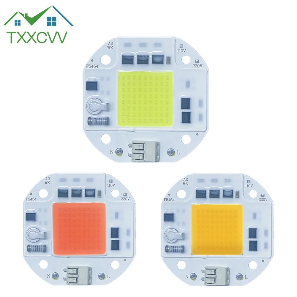 Chip LED AC110V 220V 50W 70W 100W Chip COB sin necesidad de controlador cuentas de lámpara LED para foco de luz de inundación iluminación DIY sin soldadura