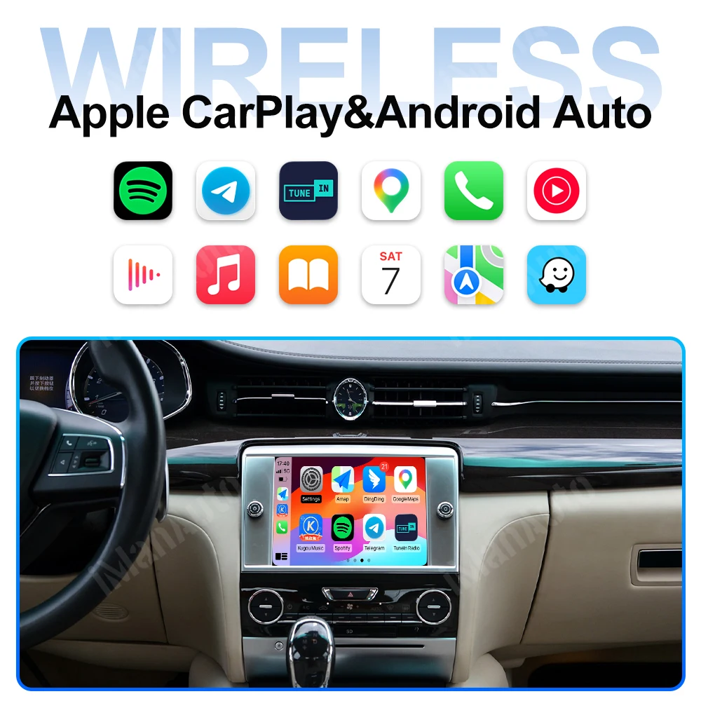 Wireless CarPlay Android Auto Retrofit Kit Decoder Box for Maserati Quattroporte Ghibli Original Screen Upgrade Module