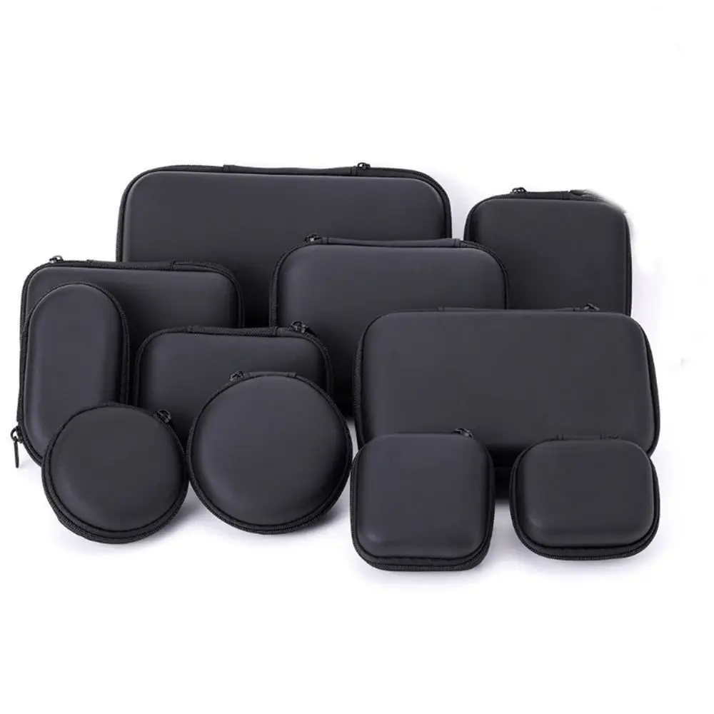 EVA Mobile Phone Charger Zipper Bag Protection Case Hard Disk Data Cable Headphone Storage Pocket Pouch Electronic Accessories