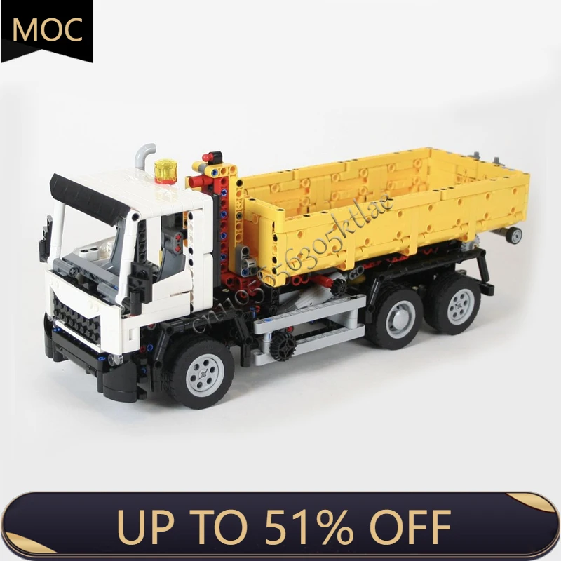 

1599 Parts MOC City Engineering Hook Lift Truck Model Technology Building Block Creative Children Toys Birthday Christmas Gift