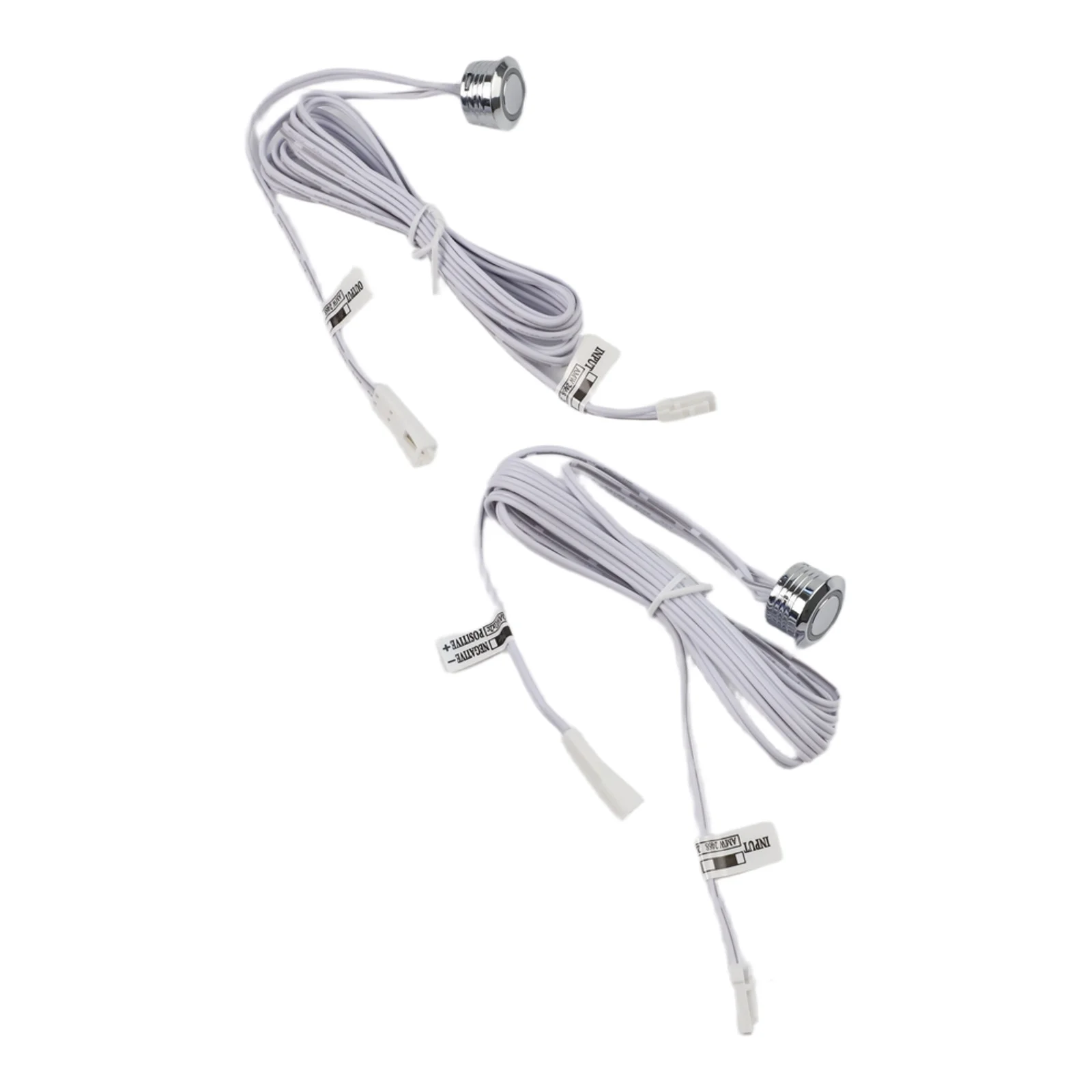 Set of 2 Touch Dimmer Sensor Switches for LED Strip and For Cabinet Lights Operating on 12 24V Power Supply Chrome Style