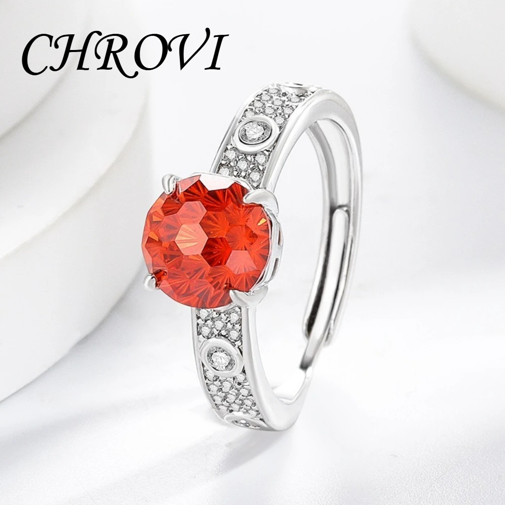 Luxurious 925 sterling silver ring - ultra-shiny high-carat diamond - fashionable and simple finger ring