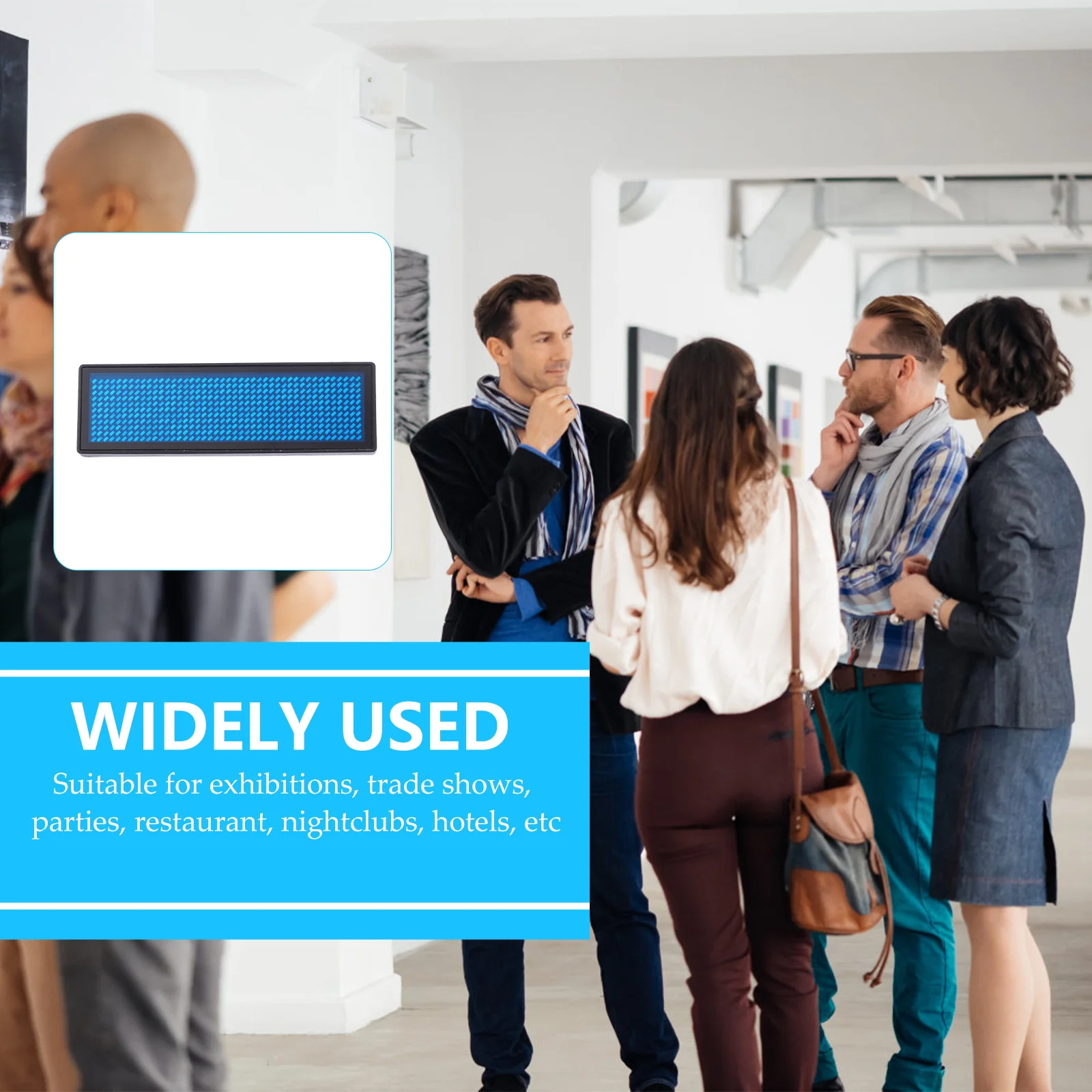 

Светодиодный перезаряжаемый 300 мАч с питанием от USB, регулируемый значок цифрового дисплея для торгового шоу, вечеринки, ночного клуба, прокрутки сообщений