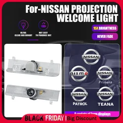 2/4PCS LED Car Door Welcome Lights 3D Laser Projector Lamp Auto Decoration Accessorie For Nissan Altima AMADAR TITAN Pathfinder