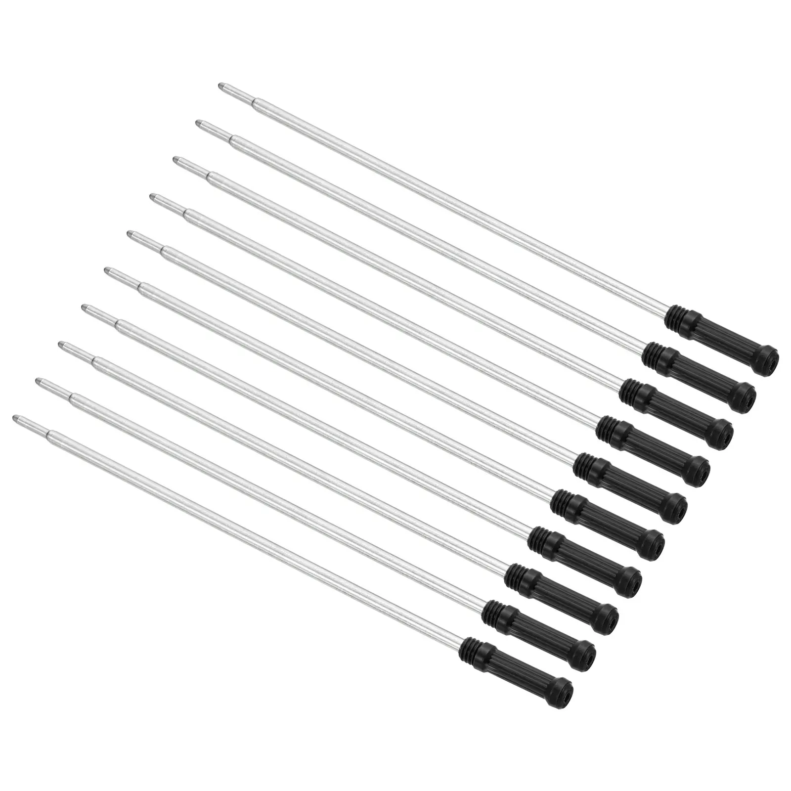 

10Pcs 1mm Pen Ink Refills Ballpoint Refill Medium Point Metal Compatible Replaceable Replacement for Pen, Writing, Office, Black