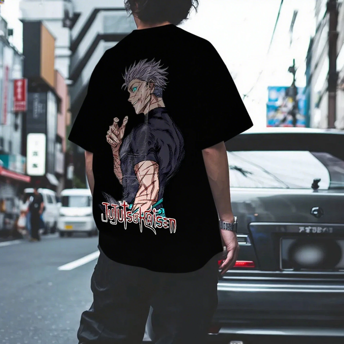 Jujutsu Kaisen Anime Men T Shirt Cotton Short Sleeve Tee Streetwear Casual Summer Graphic Print Tops Japanese Cartoon Clothing