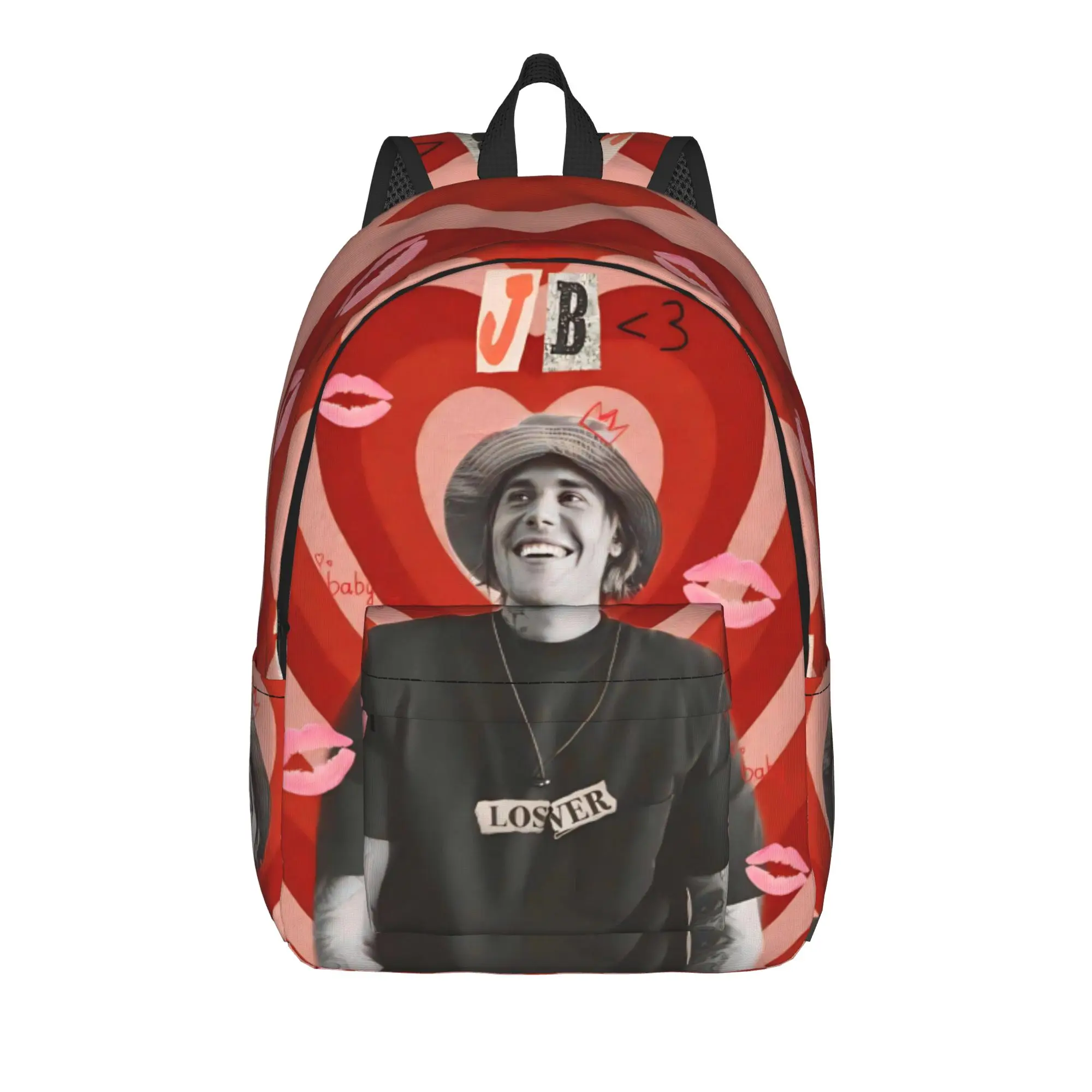 Justins Pop Singer Biebering Backpack for Men Women Casual Student Business Daypack Dance Cool College Canvas Bags Durable