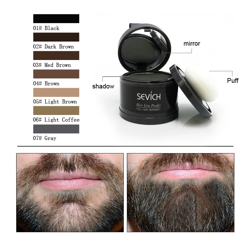 

Waterproof Beard Filler Beard Hair Shadow Powder Root Cover Up Concealer Fill In Thinning Instantly Modify Fluffy Powder