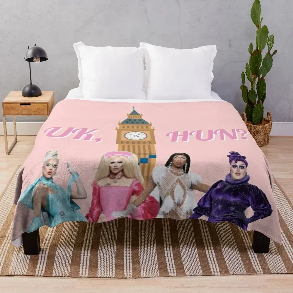 

Uk, Hun RuPauls Drag Race UK United Kingdolls Throw Blanket Cozy Home Blanket Gift for Christmas Holiday