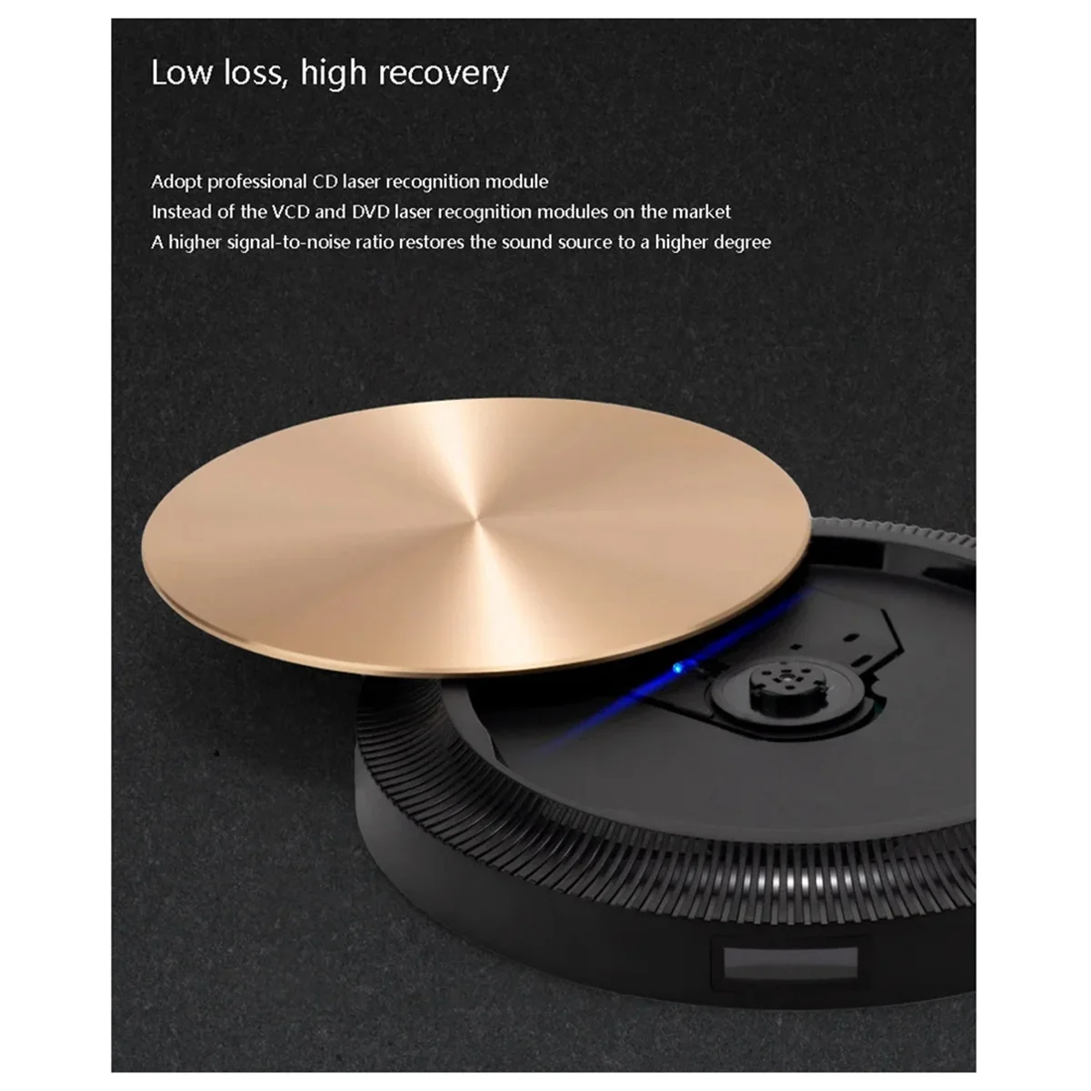 AD41-مشغل أقراص مضغوطة محمول لاسلكي بلوتوث مدمج ASP مقاوم للصدمات HIFI Walkman HD مشغل تسجيلات ستيريو بدون فقدان