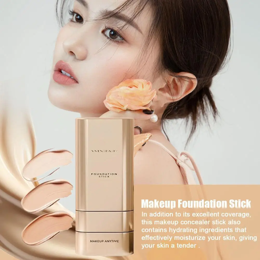 ベルベットマットファンデーションスティック高可鍛性コンシーラー輪郭持続防水防汗高カバレッジファンデーションコスメ