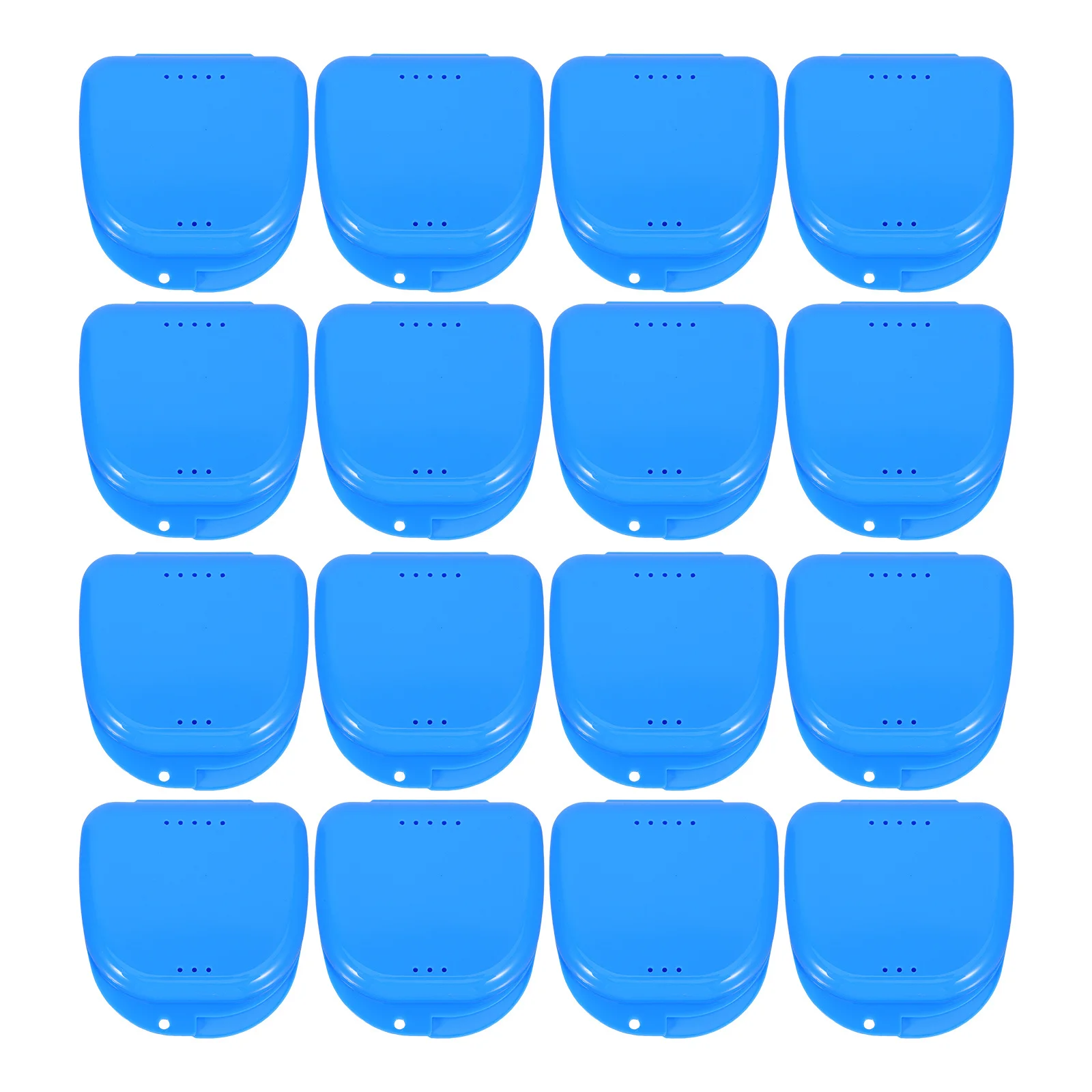 

12Pcs Retainer Denture Storage Box Light Blue Ventilated Portable Leakproof Travel Case Leakproof Dental Organizer Daily Use