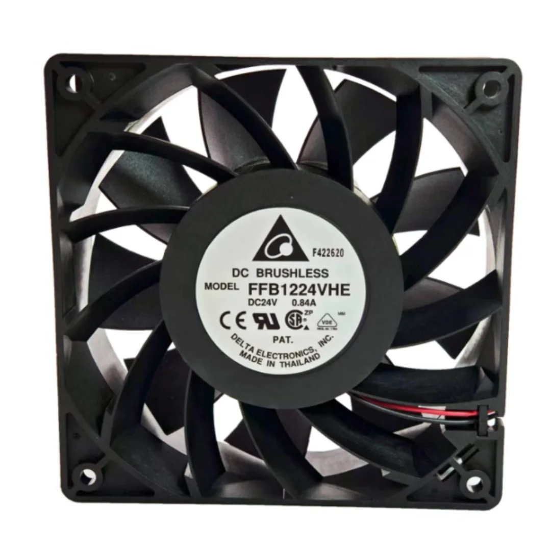 Delta Electronics FFB1224VHE DC 24V 0.84A 120x120x38mm 2-Wire Server Cooling Fan