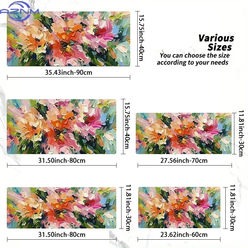 Colorful Flower Mouse Pad, Made of Rubber, Various Sizes Offered, Great for Coders And Gamers, Excellent As a Graduation/Birthda