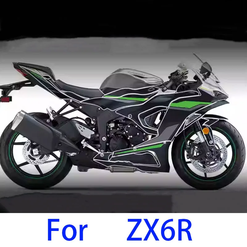 For ZX6R Invisibility Clothing Transparency Sticker Body Protection Film Fuel Tank  Waterproof Retrofit Accessories